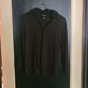 Rafaella Large Ladies Black Long Sleeve Top